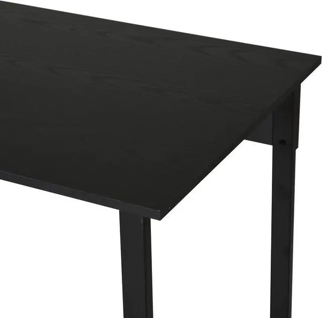 Alt view image 7 of 7 - HOMCOM 88" Extra Long 2-Person Computer Desk with Storage Shelves Combo, Double Workstation Storage Study Writing Table for Home Office, Bookshelf, Black