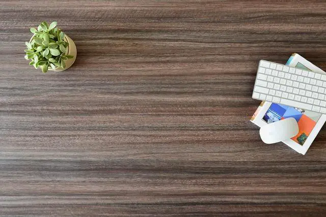 Alt view image 4 of 7 - Kaboon Universal Tabletop 55"x27.5", Solid One-Piece Melamine Table Top, Double Desk L-Desk DIY, Home and Office Countertop,Eucalyptus/Dark Walnut