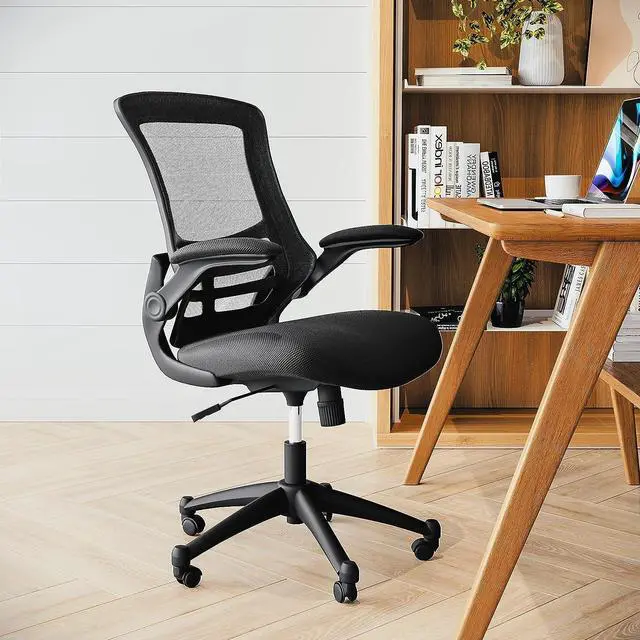 Alt view image 6 of 7 - Flash Furniture Kelista Office Chair, Ergonomic, Mid-Back, Black Mesh with Swivel
