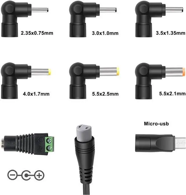 Alt view image 3 of 7 - POWSEED Universal 45W 5V 6V 7.5V 9V 12V 13.5V 15V AC DC Power Adapter for Household Electronics Routers CCTV IP Cameras Speaker USB Hub Tablet LED Strips, Multi Voltage Supply Cord Charger 1A 2A 3A