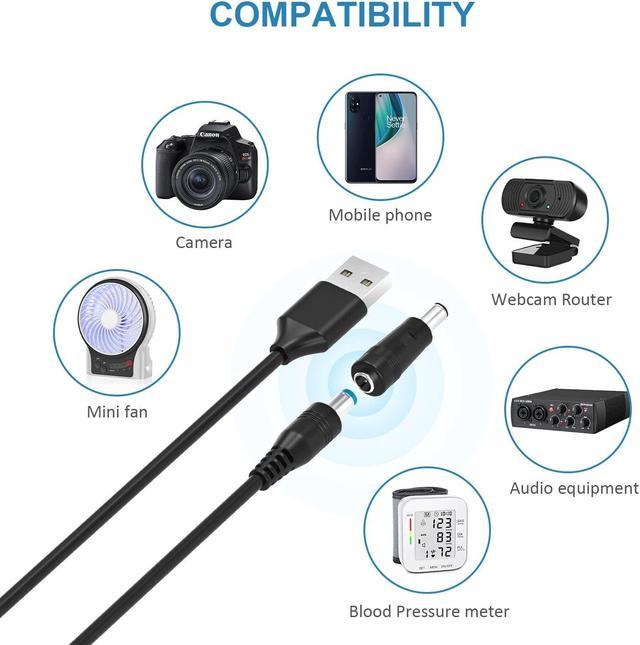 BENSN DC 5V USB Power Charger Cord, USB to DC Plug Charging Cable