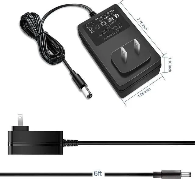 Alt view image 6 of 6 - 12V 2A Power Adapter AC Power Supply Cord 12 Volts 2 Amps Regulated Switching Charger with 8 Interchangeable DC Plug for 2000mA 1500mA 1000mA 900mA 850mA 800mA 700mA 600mA 500mA Equipment