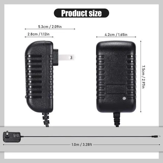 Alt view image 2 of 7 - TOBWOLF 2PCS 5V 2A Power Supply Adapter, DC 5V 10W Switching Power Adapter, AC 100V-240V to DC 5 Volt 2 Amp Universal Switching Transformer, 5.5 x 2.5mm Plug for Router, CCTV Camera, Cordless Phone
