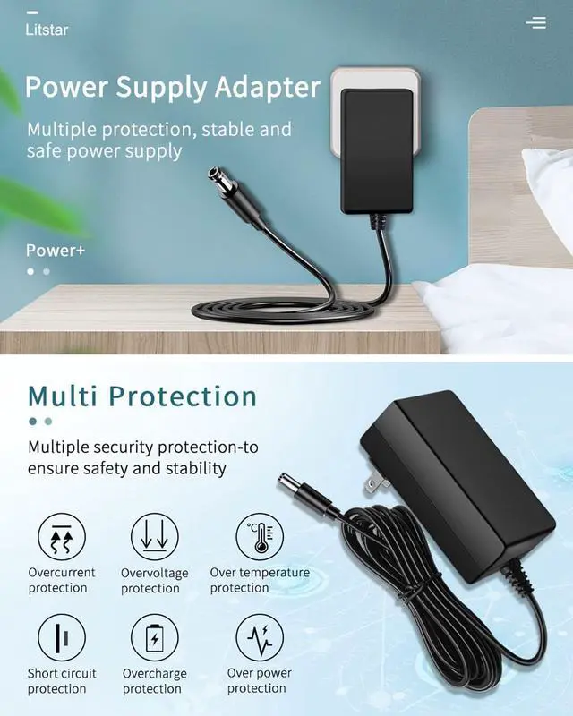 Alt view image 3 of 4 - 5V 2A AC Adapter Power Supply Charger [5 Volts 2 Amps Regulated Switching Power] with 11 Interchangeable DC Plug for 300mA 400mA 500mA 600mA 700mA 800mA 900mA 1000mA 1500mA 2000mA Equipment