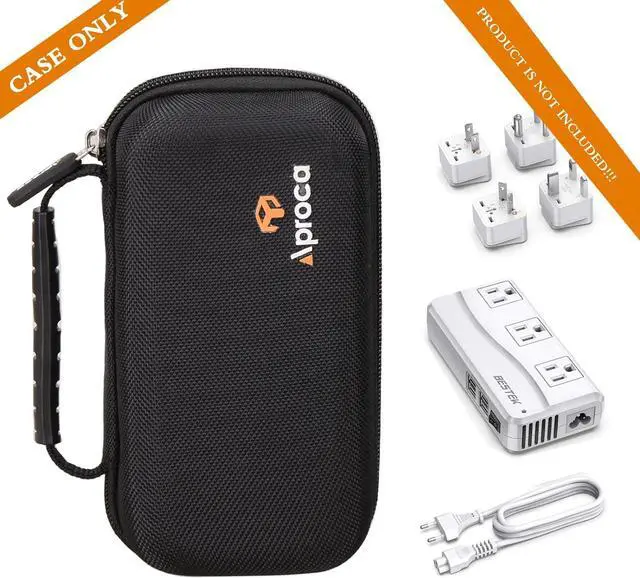 Alt view image 5 of 7 - Aproca Hard Storage Travel Case for BESTEK Universal Travel Adapter 220V to 110V Voltage Converter (Black)