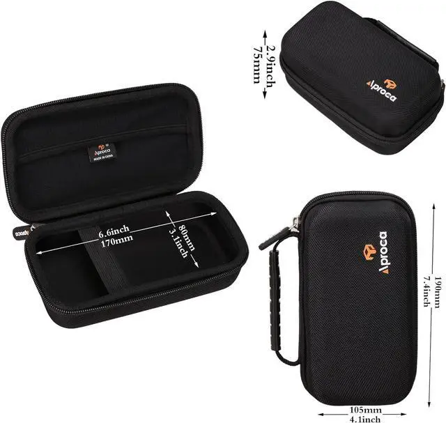 Alt view image 6 of 7 - Aproca Hard Storage Travel Case for BESTEK Universal Travel Adapter 220V to 110V Voltage Converter (Black)