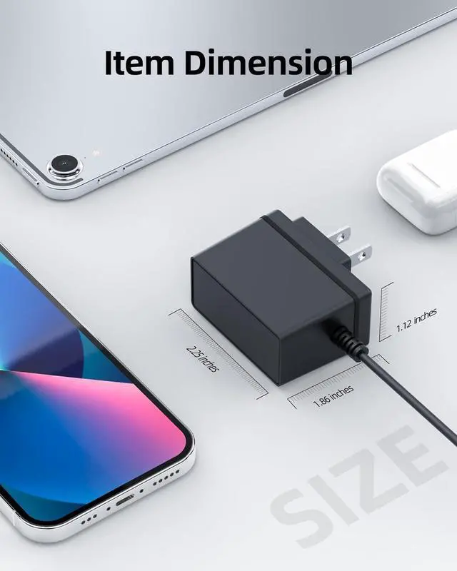 Alt view image 4 of 7 - DC 5V 2A Power Cord Supply 10W AC/DC Charger Fit for Bluetooth Speaker, Baby Monitor, Graco Swing, Tablet, Camera and More DC 5v Devices Adapter Multi Tips Switching 5 Volt 2 Amp DC/5V Replacement