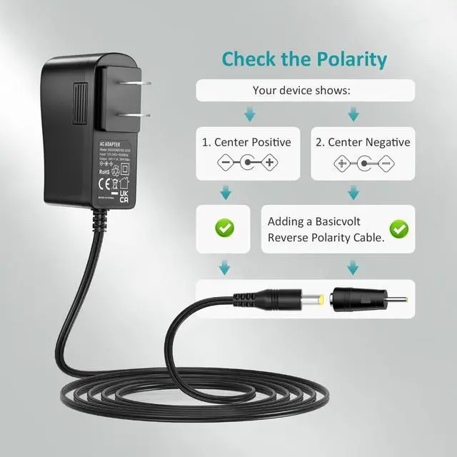 Alt view image 6 of 7 - 24V 1A Power Charger 24W Power Supply Adapter 100V-240V AC to DC 24 Volt 1 Amp Replacement Power Cord 24vdc 0.8Amp 0.5Amp Regulated Voltage Charger with 10 Selectable Converter Plugs