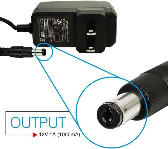 Alt view image 2 of 3 - R-Tech 12v Power Adapter, 1A Power Supply, AC 100-240V to DC 12V 1A, UL-Listed, Power Cord with 5.5x2.1mm Tips for LED Strip Light, CCTV Camera, Router, DVR, NVR and etc