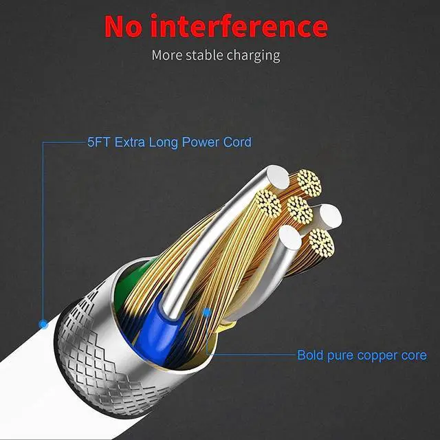 Alt view image 3 of 6 - Power Cord Compatible with TP-Link Deco Mesh WiFi System Models S4 M3 P9 M4 Replacement Charger for X20 X55 X60 X68 Router Power Supply AC Adapter