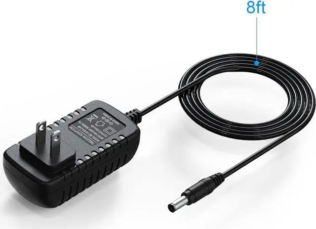 Alt view image 5 of 7 - 12 Volt 2A Power Adapter Supply AC to DC 2.1mm X 5.5mm Plug 12v 2 Amp Wall Plug Extra Long 8 Foot Cord LED Strip Module Light