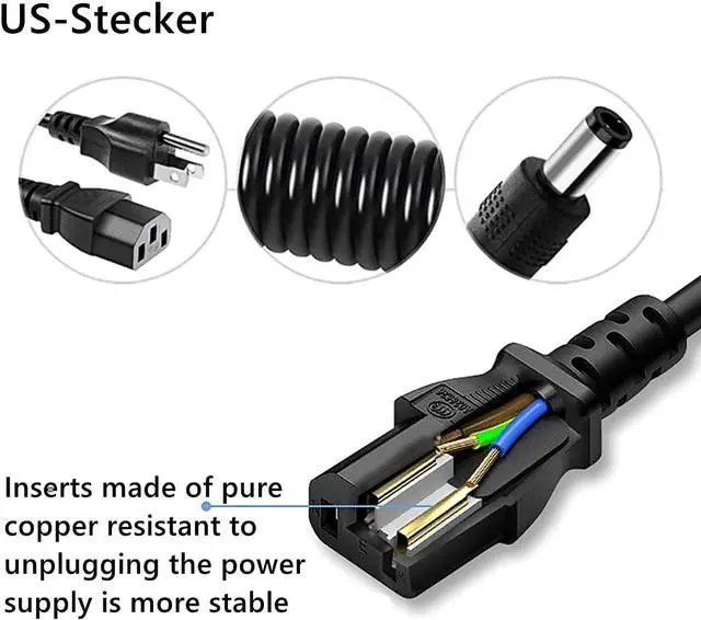 Alt view image 4 of 7 - 24V 6A 144W AC Power Supply Adapter 6amp 100-240V AC to DC 24 Volt 6Amp 5.5mm x 2.1mm DC Plug, for DC 24V LED Strip Light, CCTV Cameras