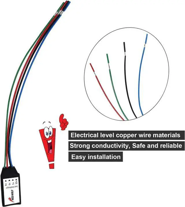 Alt view image 3 of 6 - RED WOLF Adjust DC 12V to 3.3V 5V 6V 9V DC Step Down Converter Power Supply Voltage Adapter Reducer Regulator Fit for Vehicles Accessories Devices Backup Camera Radio