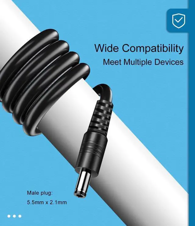 Alt view image 4 of 5 - 12V Router Power Adapter for  N300 N600 Linksys Wireless E1200 E1500 E2000 E2500 E3200 E4200 EA3500 EA4500 EA6350 CM302 WRT54GS Universal WiFi Power Supply Cord 6ft