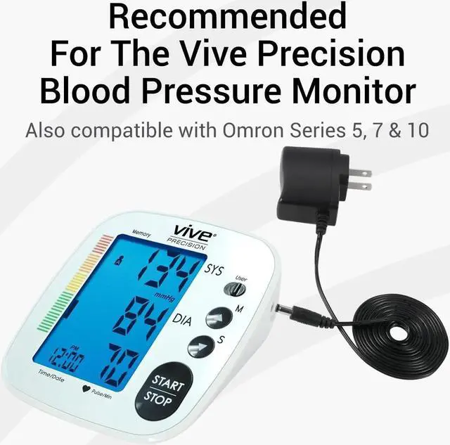 Alt view image 3 of 7 - AC Adapter - Power Supply for Blood Pressure Monitor Models - 100-250V BP Compatible - DC 6V BPM Battery Charger - 6 feet Power Source Universal Converter - Extra Long 6 Foot Cord Plug