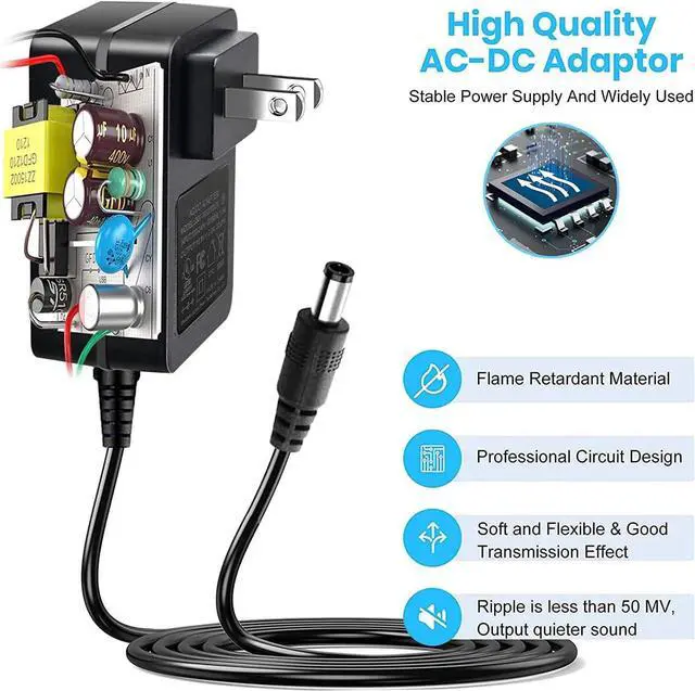 Alt view image 2 of 5 - Replacement Tacklife Charger AC DC Power Adapter Compatible with Tacklife HA2 T6 T8 T8-Newer 800A Pro T8Pro 1200A Peak 18000mAh Lithium 12V Car Jump Starter Battery Power Cord