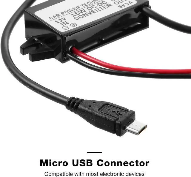 Alt view image 4 of 7 - Weewooday 2 Pieces 12V to 5V Converter DC-DC Buck Module Micro USB Power Adapter Car Power Converter Regulator