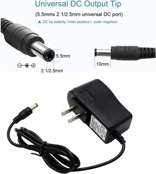 Alt view image 3 of 5 - 4.5V 1Amp AC to DC Adapter Power Supply, 4.5W 1000ma AC 100-240V to 4.5V, 2.5mm X 5.5mm Plug(Pay Attention to The Size. Make Sure it Works for Your Products)