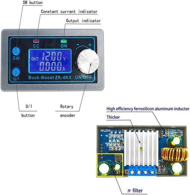 DC DC Buck Boost Converter Variable Voltage Regulator CC CV 0.5