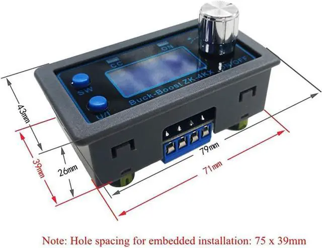 Alt view image 4 of 7 - DC DC Buck Boost Converter Variable Voltage Regulator CC CV 0.5-30V 4A 5V 6V 12V 24V Power Module Adjustable Voltage Regulated Laboratory Power Supply