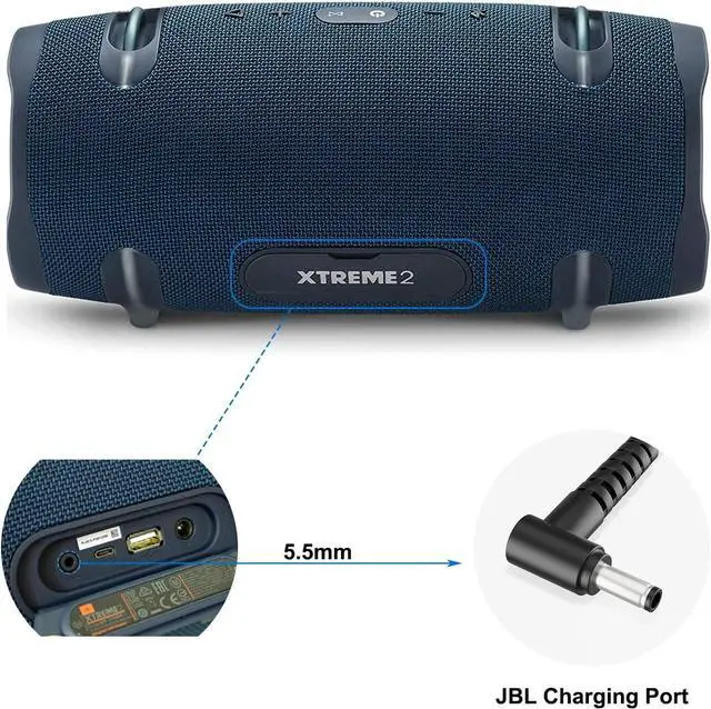 Alt view image 6 of 7 - Replacment for JBL Xtreme 2 Charger Compatible with JBL Boombox, Xtreme, Extreme Portable Wireless Bluetooth Waterproof Speaker 8.8FT 19V Replacment for JBL Speaker Power Cord