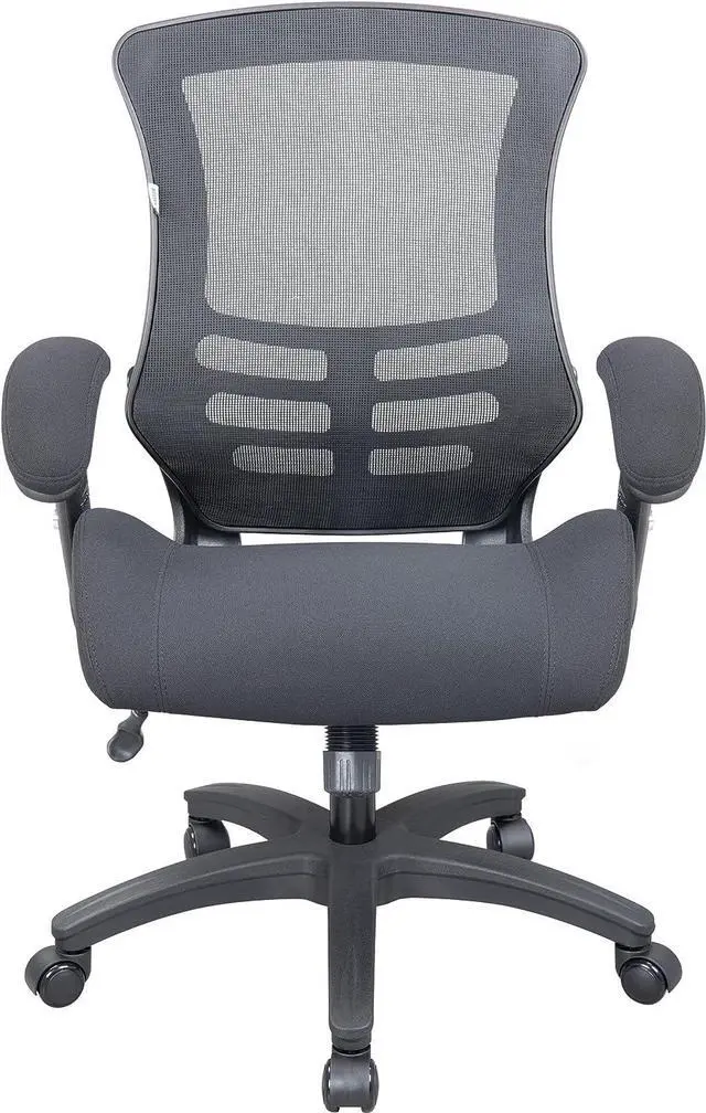 Alt view image 7 of 7 - BOLISS 300lbs Office Ergonomic Computer Mesh Desk Chair, Height Adjustable and Flipped Arms-Black, Welcome to consult