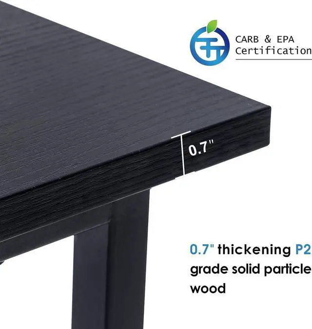 Alt view image 4 of 7 - ivinta Modern L-Shaped Computer Office Desk, Gaming Corner Desk with Monitor Stand, Home Office Study Writing Table Workstation for Small Spaces 6404