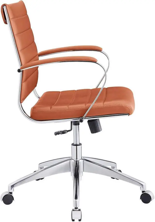 Alt view image 5 of 7 - Modway Jive Ribbed, Mid Back Office Chair, Terracotta