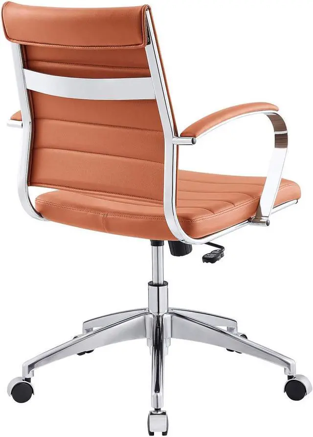 Alt view image 6 of 7 - Modway Jive Ribbed, Mid Back Office Chair, Terracotta