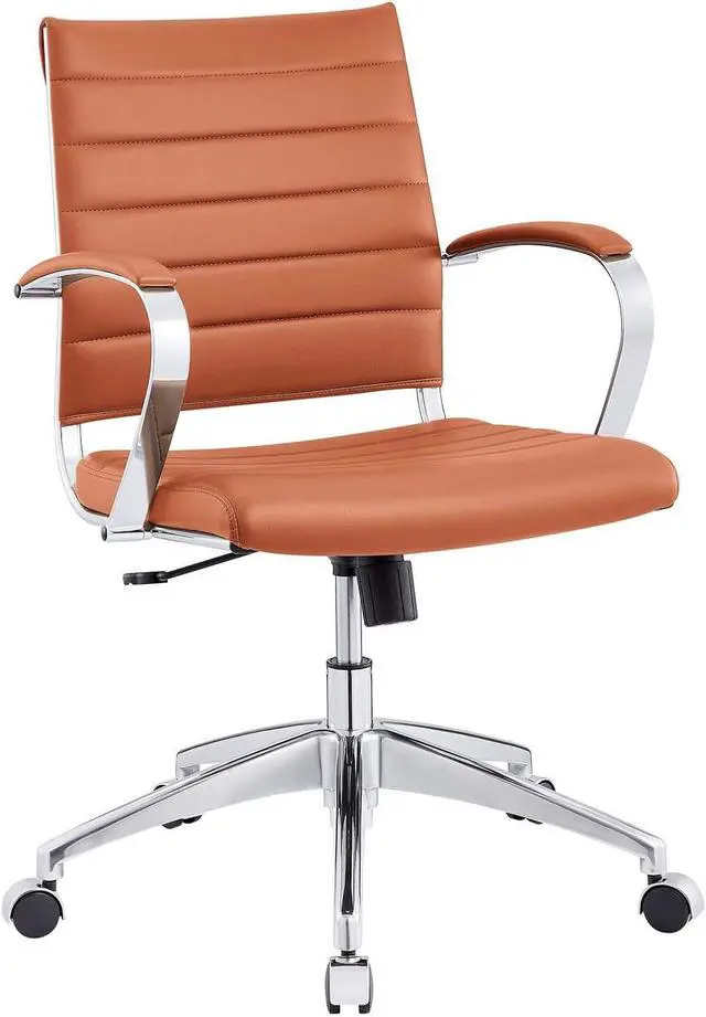 Alt view image 4 of 7 - Modway Jive Ribbed, Mid Back Office Chair, Terracotta