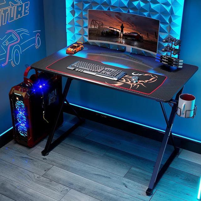 EUREKA ERGONOMIC Gaming Desk 39 Inch PC Computer Desk X Shaped Gaming Computer Desk with Mouse