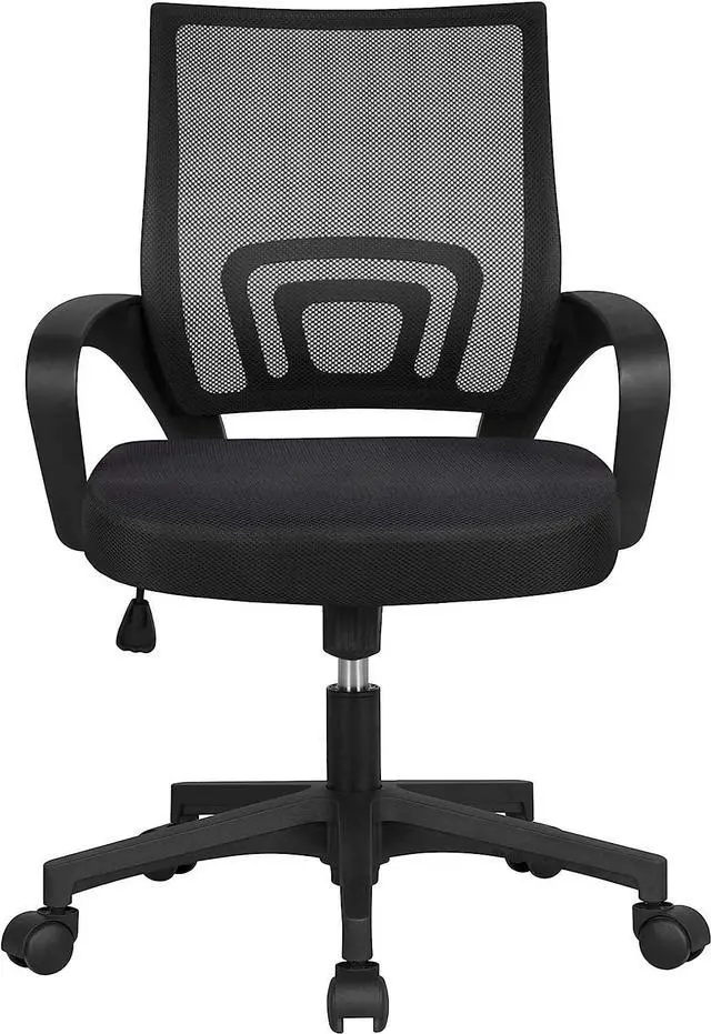 Alt view image 6 of 7 - Yaheetech Home Office Modern Desk and Chair Set Computer Desk w/Drawer & Shelves with Ergonomic Mesh Height Adjustable Office Chair