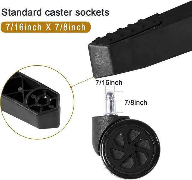 Alt view image 6 of 7 - Frassie 28 Inch Heavy Duty Nylon Gaming Office Chair Base Replacement Part with 5 Casters