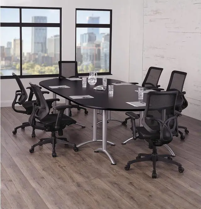 Alt view image 5 of 7 - WORKPRO® 1000 Series Ergonomic Mesh/Mesh Mid-Back Task Chair, Black/Black, BIFMA Certified