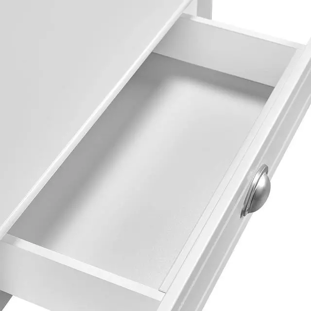 Alt view image 6 of 7 - Topeakmart Home Office Writing Computer Desk with Shelves and Drawers, Corner Desk Laptop PC Table Working Station for Home Workers, White