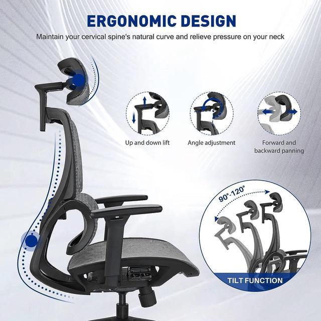 Actfull Office Chair Ergonomic High Back Comfort Mesh Computer