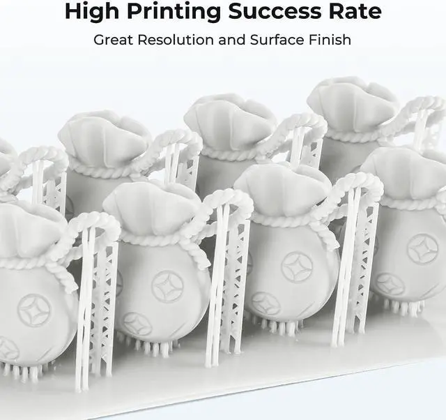 Alt view image 6 of 7 - Creality 3D Printer Resin 1kg, Upgraded Standard Photopolymer Resin 405nm UV-Curing Resin 3D Printer Liquid for ANYCUBIC, ELEGOO, LCD/MSLA/DLP 3D Printing, Low Shrinkage, High Precision, Clear