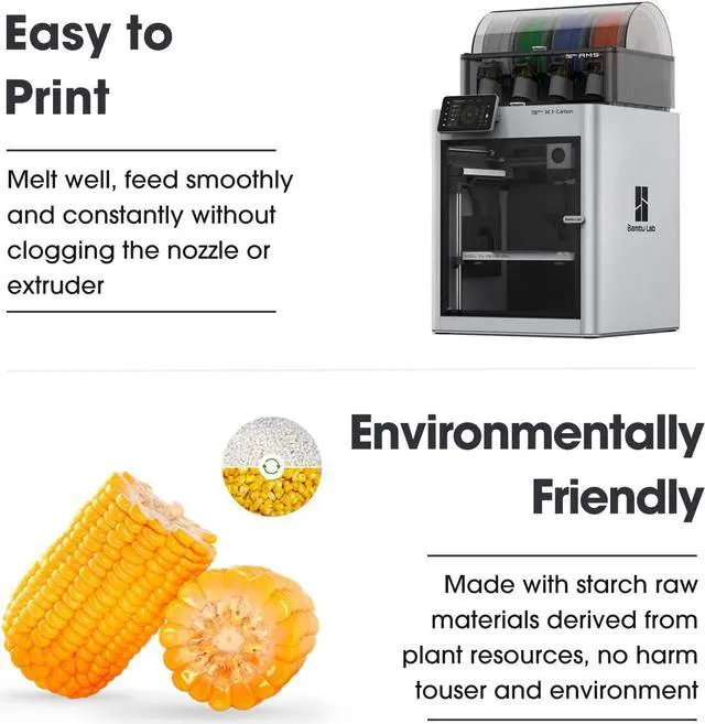 Alt view image 6 of 7 - eSUN PLA+ Filament 1.75mm, 3D Printer Filament PLA Plus, Dimensional Accuracy +/- 0.03mm, 1KG Spool (2.2 LBS) 3D Printing Filament for 3D Printers, Black