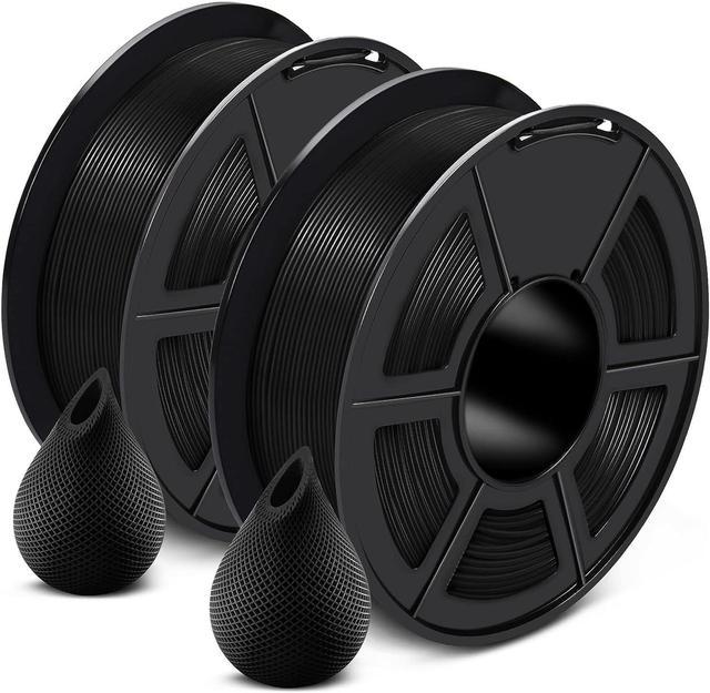 SUNLU PETG Filament 1.75mm, Neatly Wound 3D Printer Filament Bundle, Fit  Most FDM 3D Printers, Good Vacuum Packaging Consumables, Accuracy +/-  0.02mm, 2kg in Total, 1kg per Spool, 2 Pack, Black+Black 