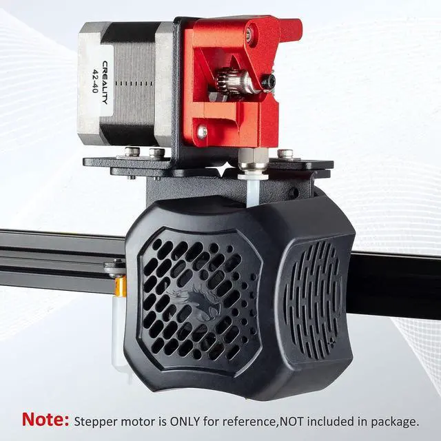 Alt view image 5 of 7 - Redrex Dual Gear Ender 3 Extruder with Two Washers Metal Drive Feeder Upgrade Kit Compatible with Creality Ender 3 V2 Pro,Ender 3 Neo Series,CR10 3D Printer TPU Filament Supported(Motor Shaft>20mm)