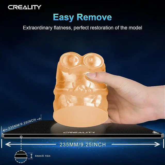 Alt view image 4 of 7 - Creality Official Ender 3 Glass Bed Upgraded High Hardness Durable Glass Platform for 3D Printer Tempered Glass Build Plate for Ender 3 Pro Ender 5 Ender 5 Pro Ender 3 V2 235x235×4mm