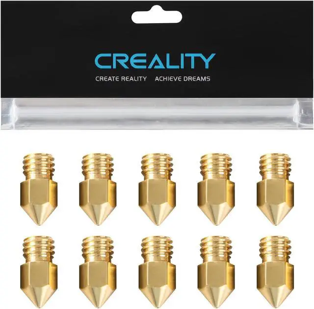 Main image of Creality Official Ender 3 0.4mm Nozzles 10 PCS, Brass 3D Printer Nozzles for Ender 3 V2/Ender 3 Pro/Ender 3 Max/Ender 5 Series and Sermoon D1