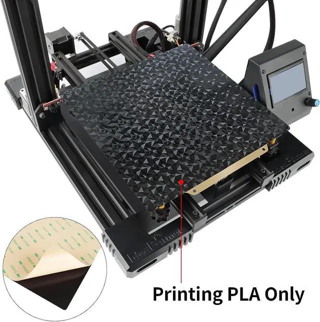 Alt view image 6 of 7 - Printer Bed Textured PEI Surface + Smooth PEO Surface Build Plate with Magnetic Sheet 235x235mm for Ender 3/Ender 3 Pro/Ender 3 V2/Ender 5/Ender 5 Pro/Neptune 3 Pro/Voxelab Aquila/C2/X2