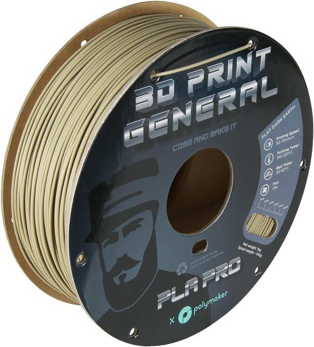 Polymaker PLA PRO Filament 1.75mm 3D Print General Flat Dark Earth Creator  Spool 1kg - PolyLite 1.75 PLA Filament PRO Tough & High Rigidity 3D  Printing PLA Filament FDE 