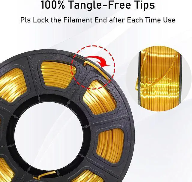 Alt view image 6 of 7 - Shiny Silk Gold Silver Copper PLA Filament Bundle, 1.75mm 3D Printer Filament, Each Spool 0.5kg, 3 Spools Pack, with One 3D Printer Remove or Stick Tool MIKA3D