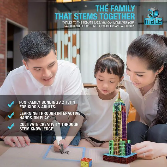 Alt view image 6 of 6 - 3Dmate Base - Transparent 3D Pen Mat 18 x 12 Inches with Fuse and Join Area - Flexible Two-Sided Heat-Resistant Silicone - 3D Pen Accessories Compatible with Stencils - STEM Activity for Kids, Adults