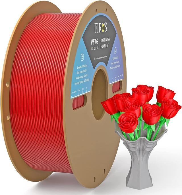 FIROS PETG 3D Printer Filament, 1kg(2.2lbs) Spool PETG Filament 3D Printing  Filament, 1.75mm Dimensional 3D Printer Filament, Fit Most FDM Printer, 1