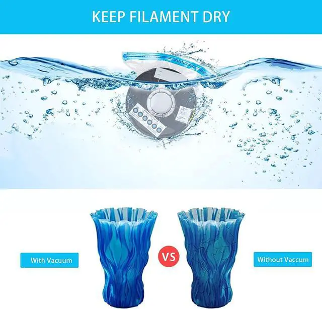 Alt view image 5 of 7 - 3D Printing Filament Storage Bags Vacuum Kit,10Pcs Filament Vacuum Bags with Automatic Pump/Clips, Filament Bags Storage Spool Sealing for Keeping Filament Dry