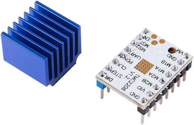 Alt view image 4 of 6 - 5Pcs TMC2208 3D Printer Stepper Motor Driver, DORHEA TMC2208 V1.2 Stepper Driver Module with Heat Sink Screwdriver for 3D Printer Controller Mother Boards Reprap Ramps1.4 MKS Prusa i3 Ender-3 Pro