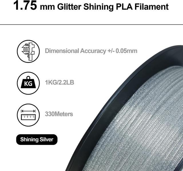 ERYONE Sparkly Glitter Shining PLA Filament for 3D Printer, 1.75Mm